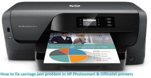 Carriage jam problem in HP Photosmart & OfficeJet printers