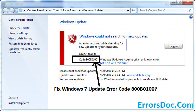 fix windows update problems