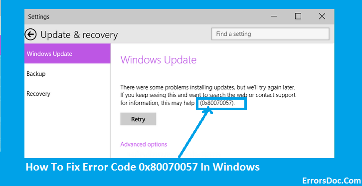 How To Fix Error Code 0x80070057 in Windows 10, 7 & 8.1
