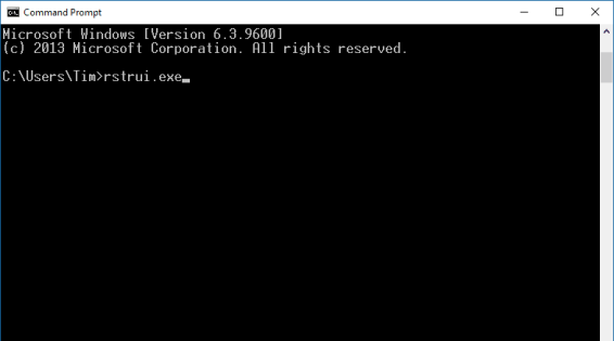 Perform System Restore using command prompt