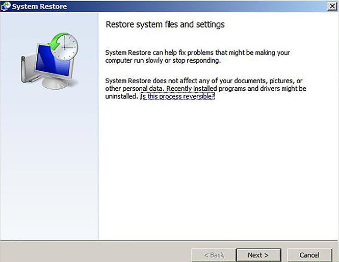 how to Perform System Restore