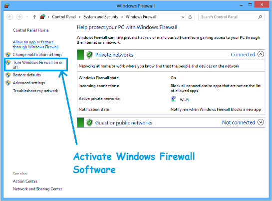 How To Turn On Windows Firewall