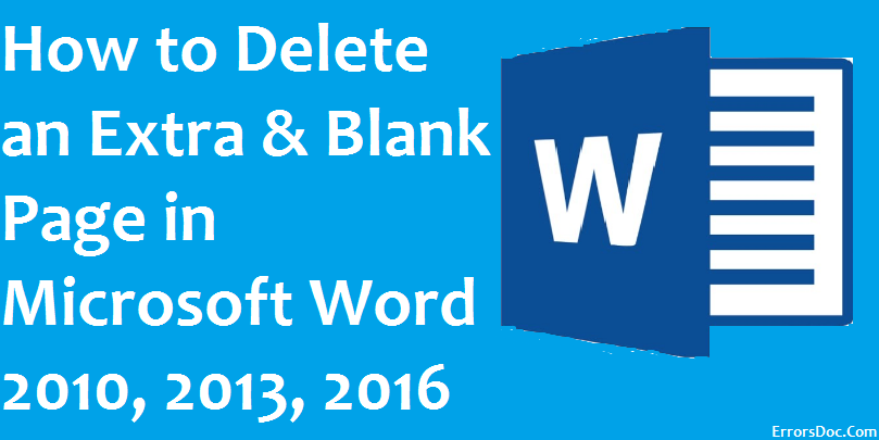 How to Delete an Extra & Blank Page in Microsoft Word