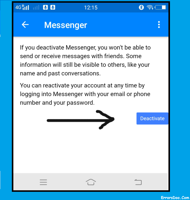 Steps to Deactivate Messenger
