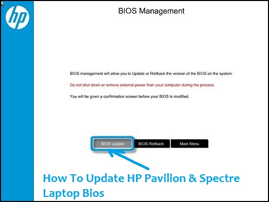 How To Update HP Pavilion & Spectre Laptop Bios
