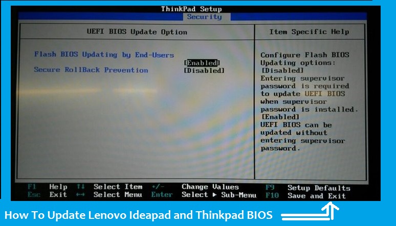 How To Update Lenovo Ideapad and Thinkpad BIOS