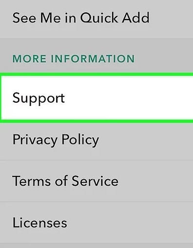 Click-On-Support-Option