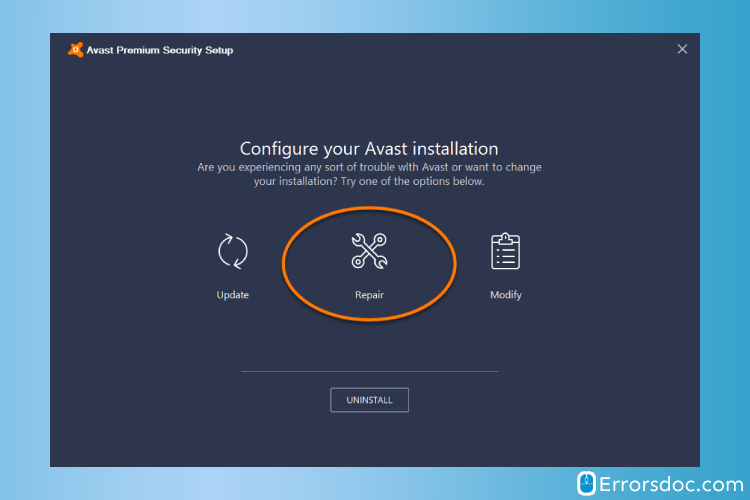 Repair- Why won t avast open