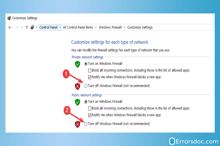 Customize settings- How to install Avast on windows 10