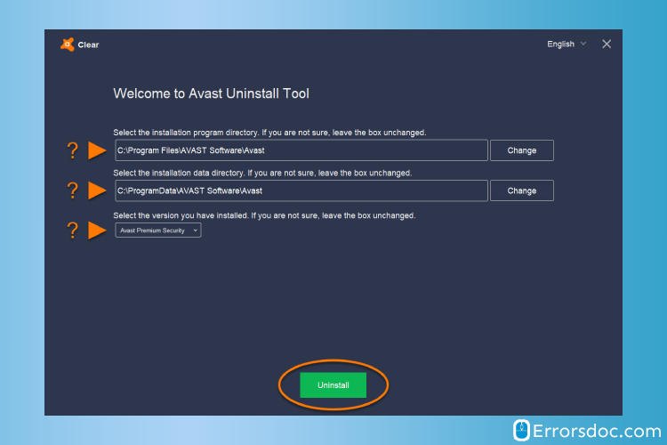 Uninstall- Avast won t open