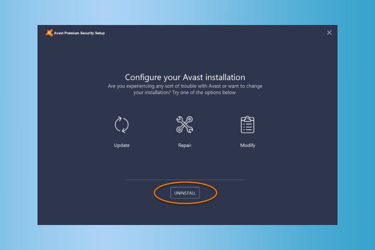Uninstall Button-how to uninstall avast on mac