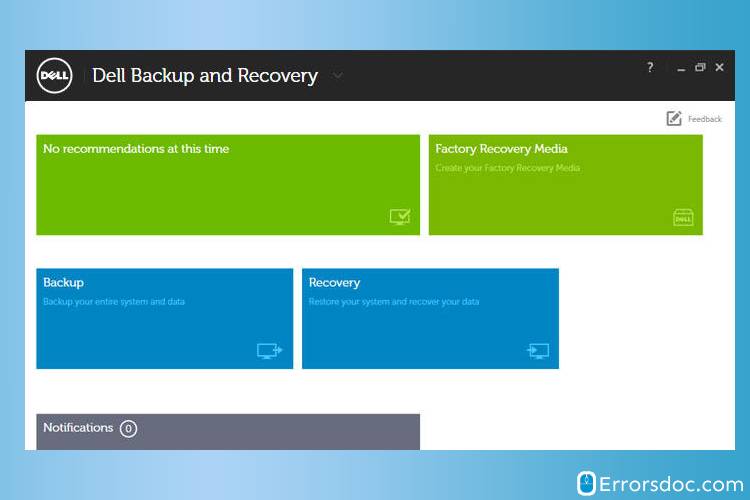 Dell Backup and Recovery Application