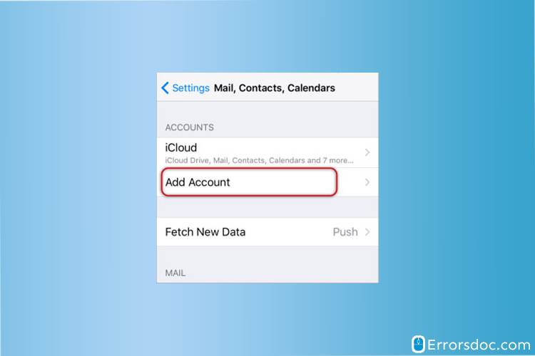 Add Account-Bellsouth email settings on iphone