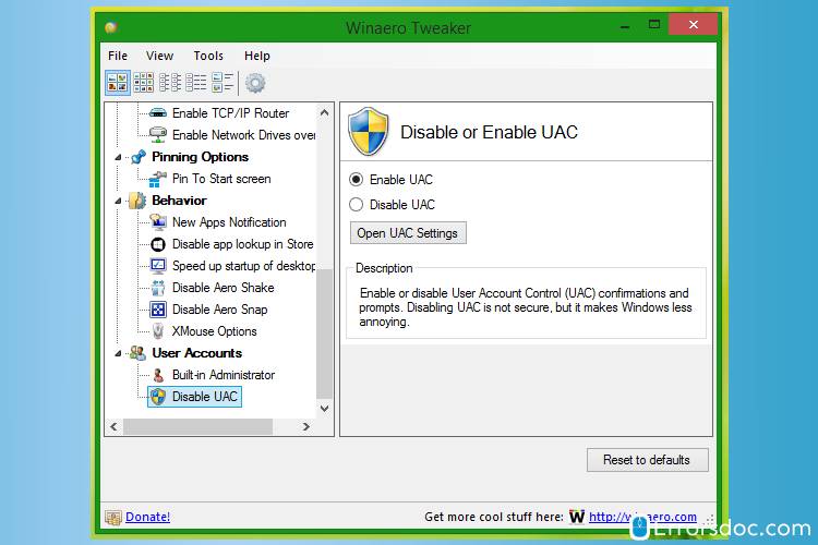 Disable-UAC-in-Windows-Settings
