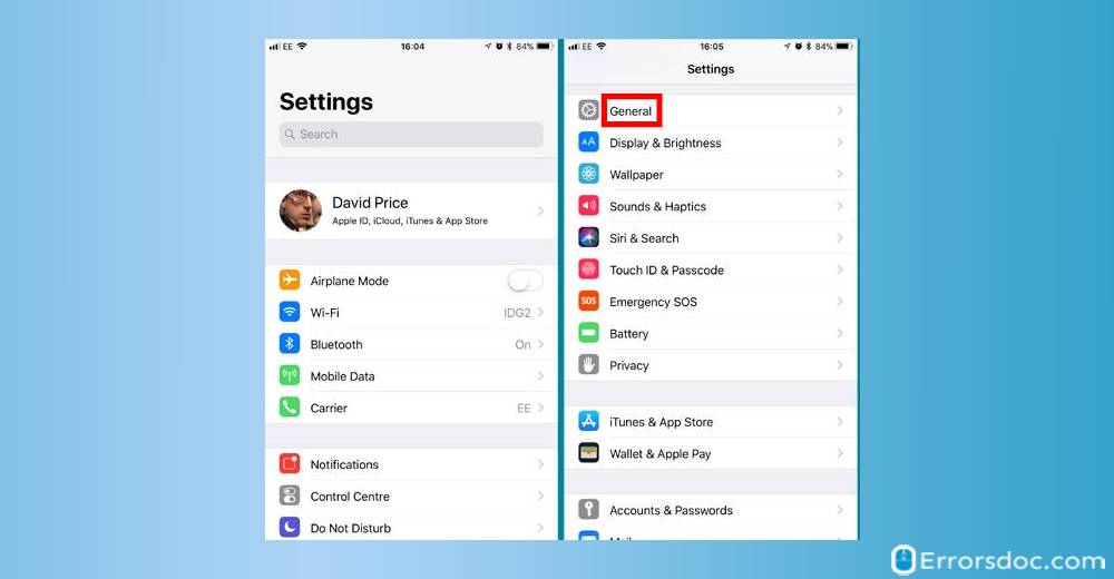 General Settings to clear cache on apple devices