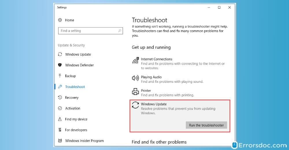 Launch Troubleshooter in HP Printer