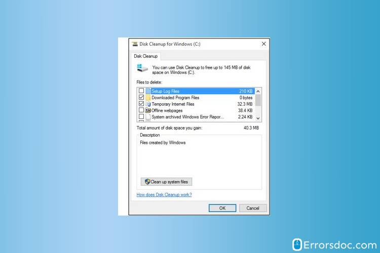 Use Disk Cleaner - quickbooks error 6176 0