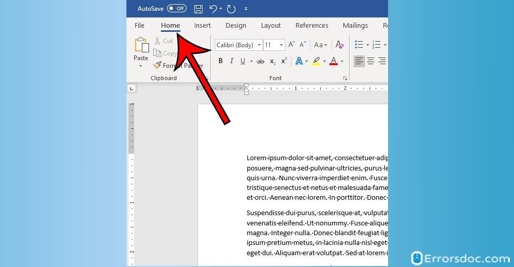 home tab - how to remove section break in word