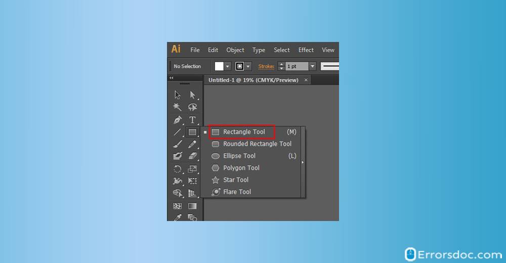 Click the Rectangle Tool  - How to Draw a Line in Photoshop 