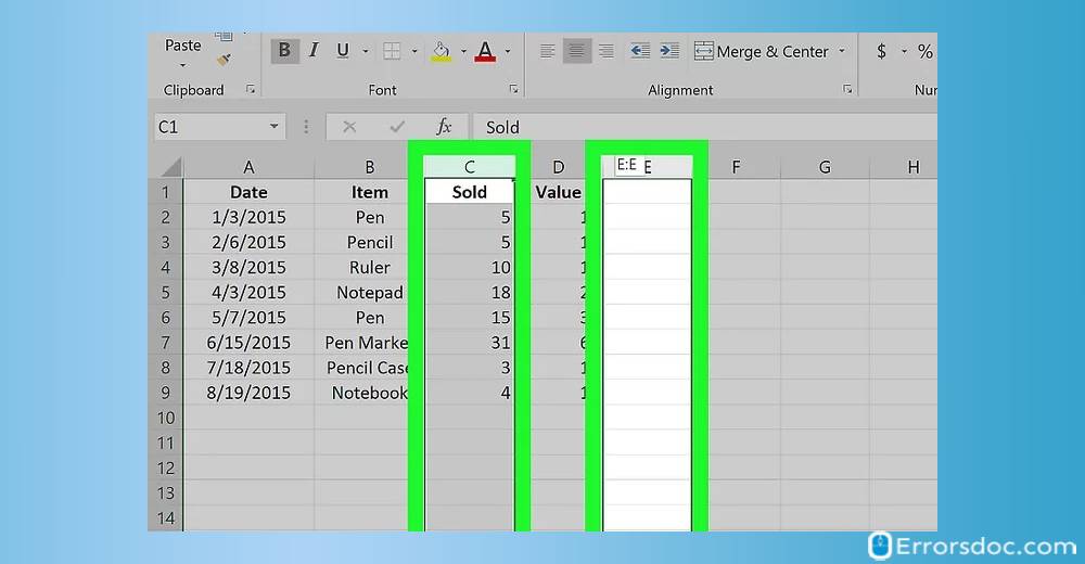 How do you move a column in Excel