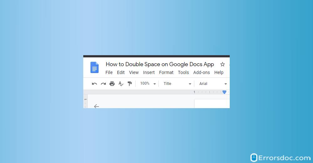 how to double space on google docs app
