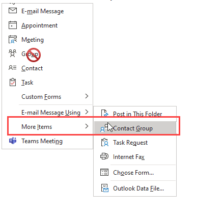 Contact group - how to create a group email list in outlook