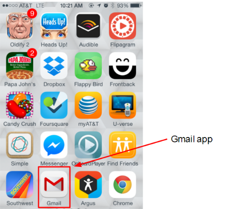 gmail app -how to find archived emails in gmail on iphone