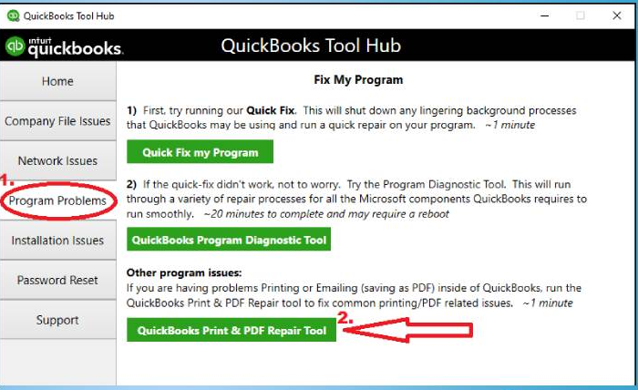 quickbooks could not create pdf