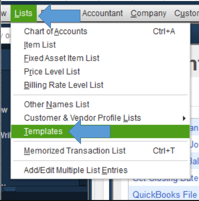 Template - quickbooks invoice template