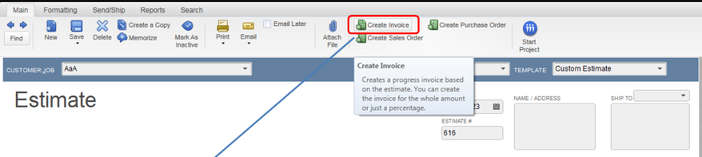 Create Invoice - create custom invoice in quickbooks online