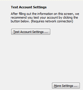 Test Account Settings