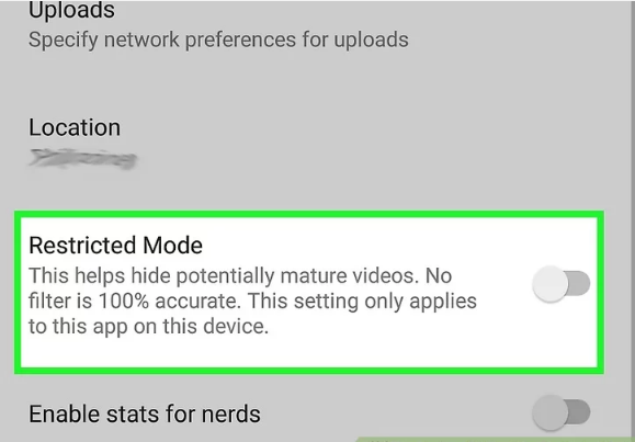 how to turn restricted mode off on youtube